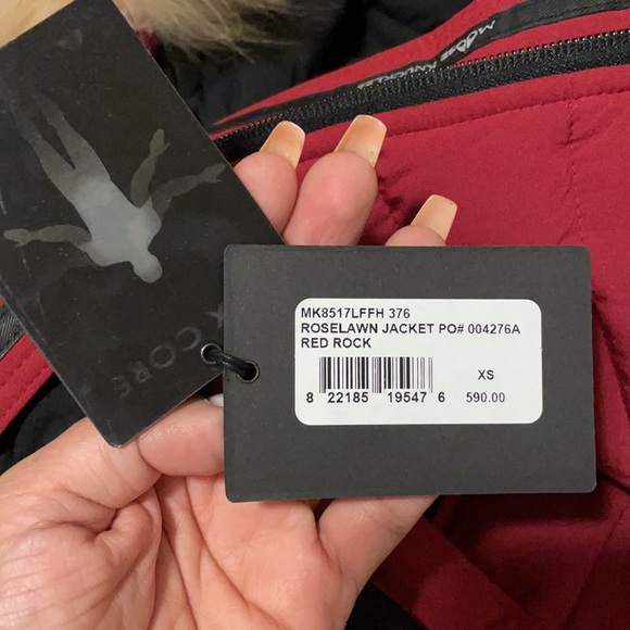 Moose Nuckles Roselawn jacket po# 004276A red rock. NWOT - Picture 6 of 11